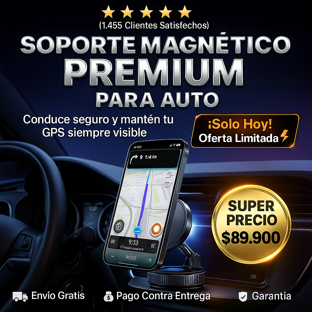 Soporte Magnético 360° para Auto – Premium Grip