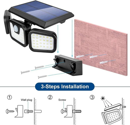 Luz Solar LED Inteligente con Sensor de Movimiento – Seguridad y Eficiencia para tu Hogar