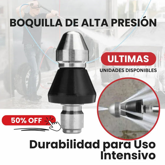 Boquilla de 7 Flujos | Potencia tu Manguera, Destapa cloacas y Lava con Facilidad