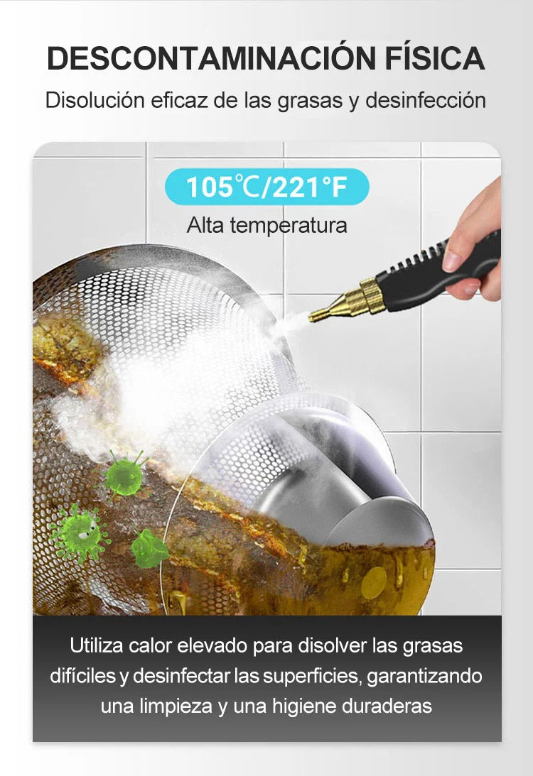 Limpiador a vapor presurizado de alta temperatura portátil de 2500 W